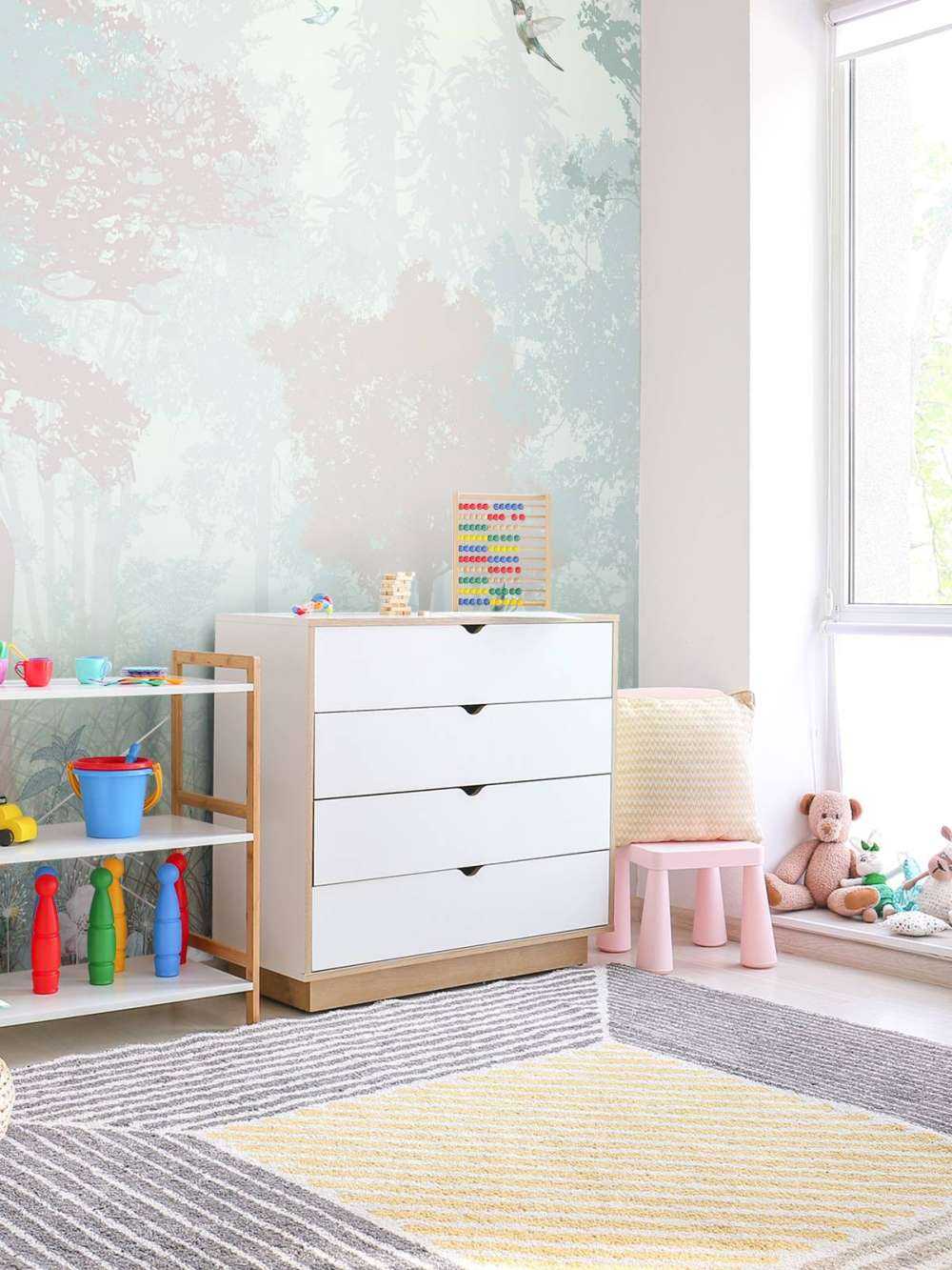 Blue and pink forest