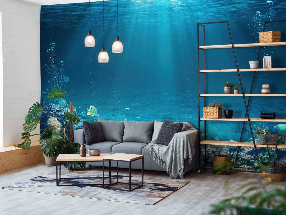 Sunbeams through the water