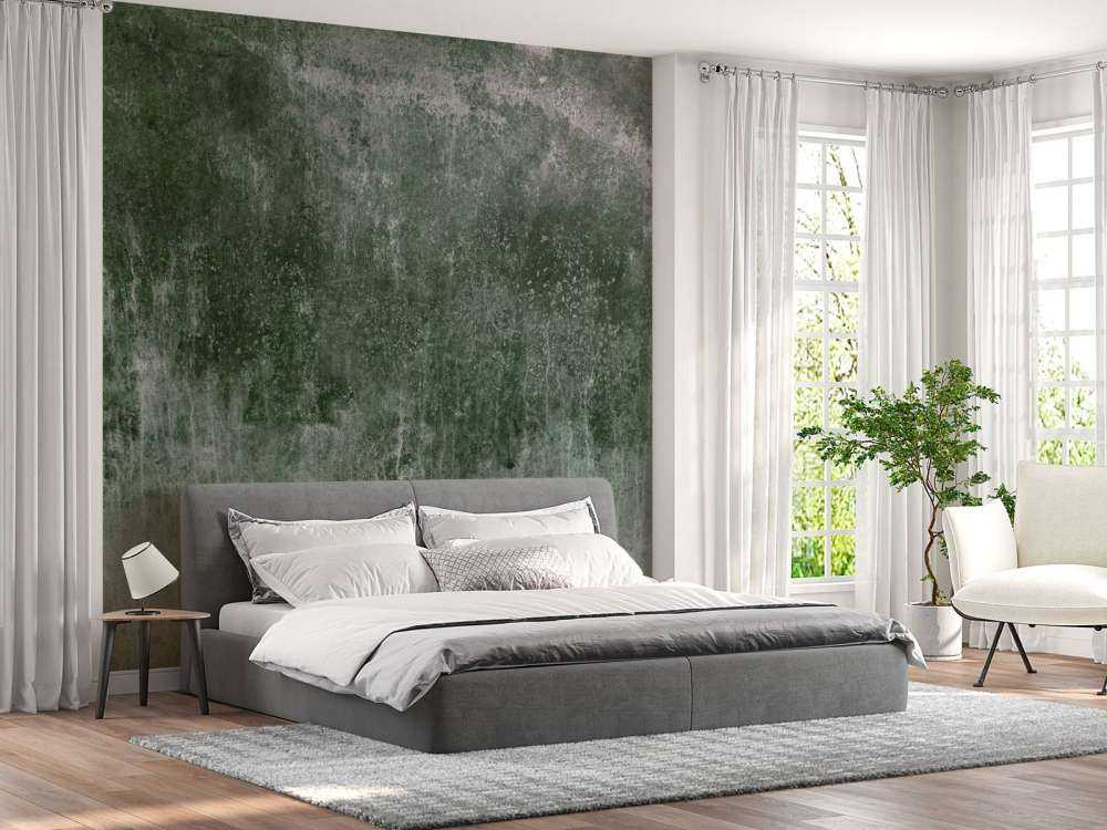 Old weathered green wall