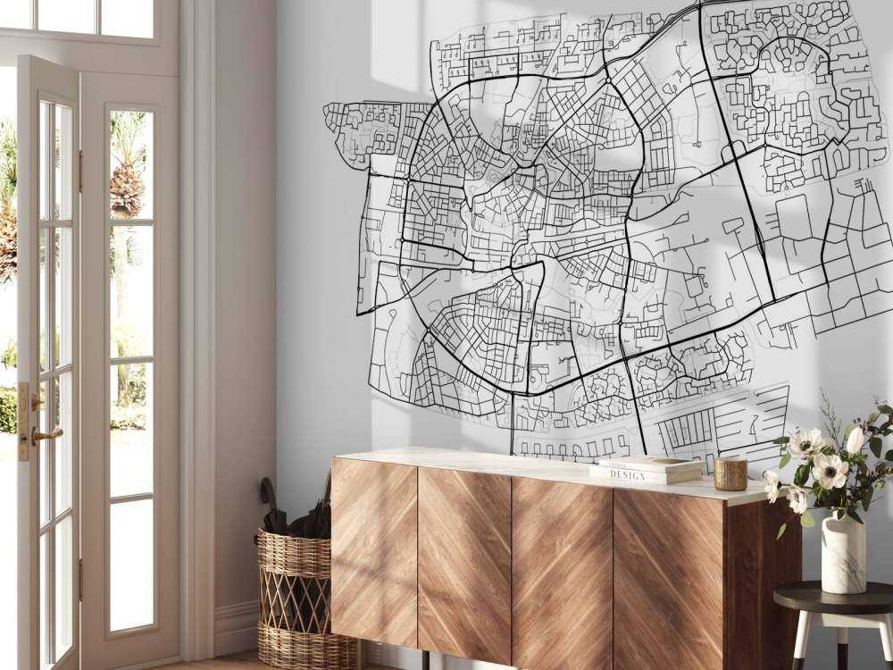 Map of Leeuwarden, white