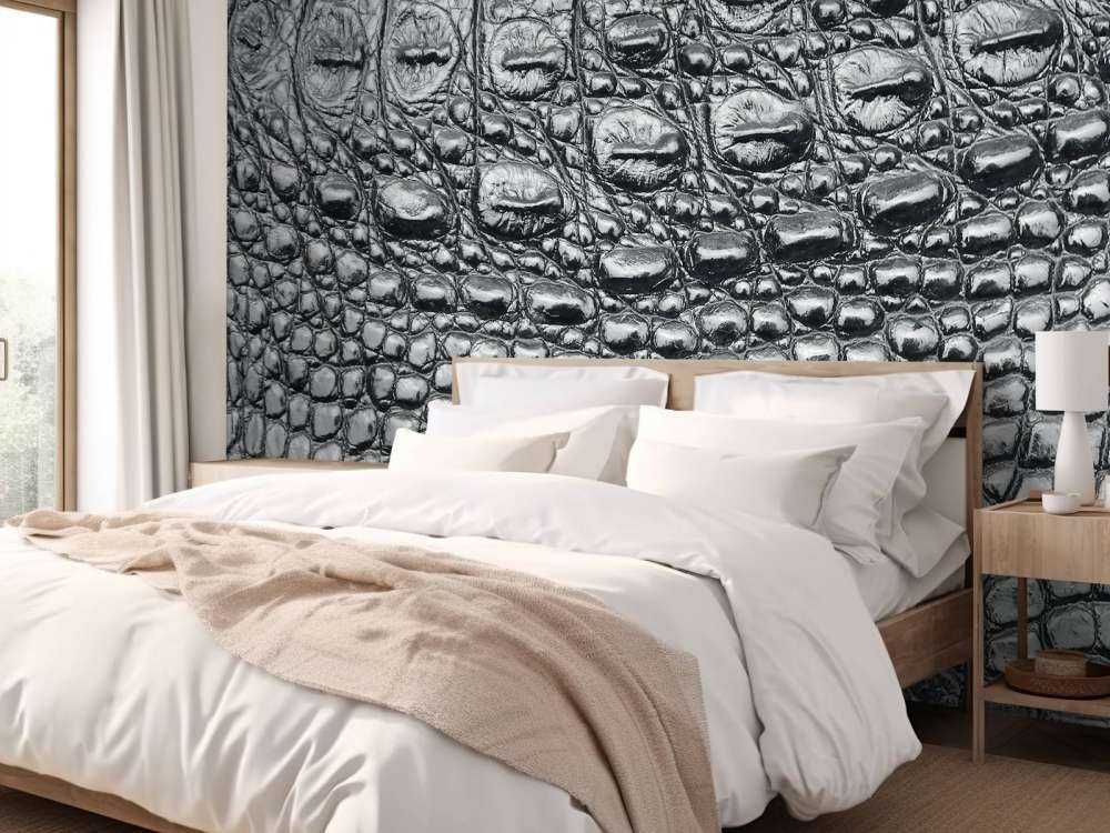 Black crocodile skin