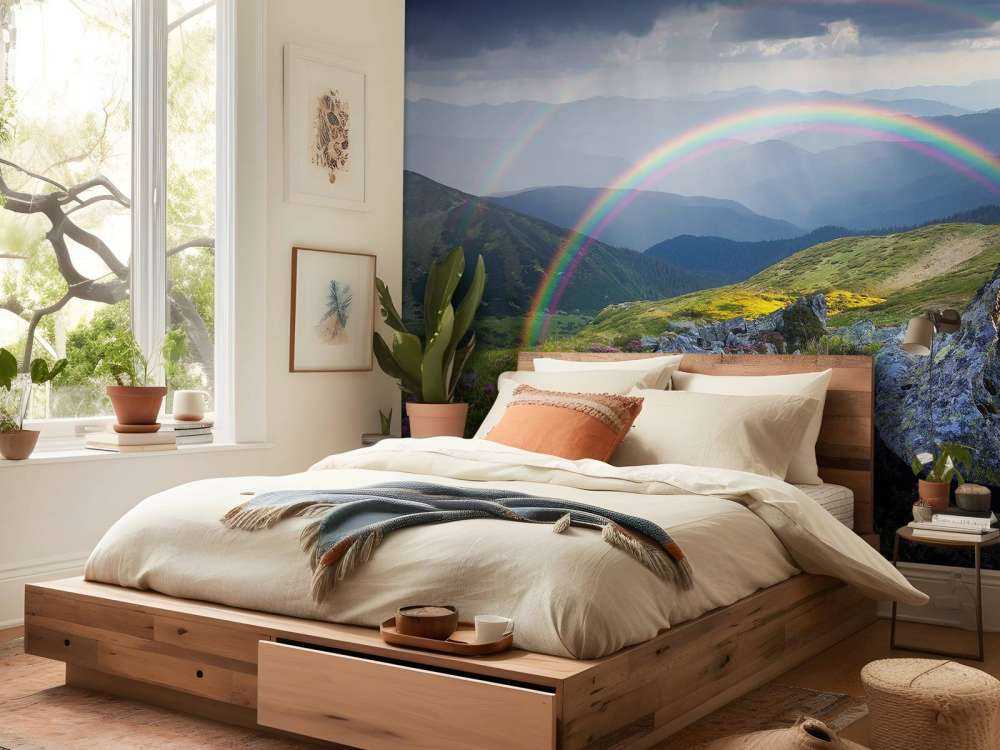 Landscape with flowers