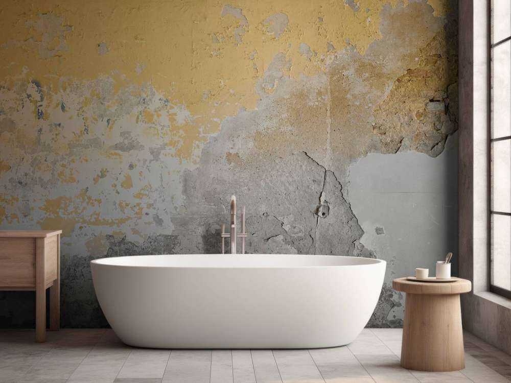 Yellow weathered wall