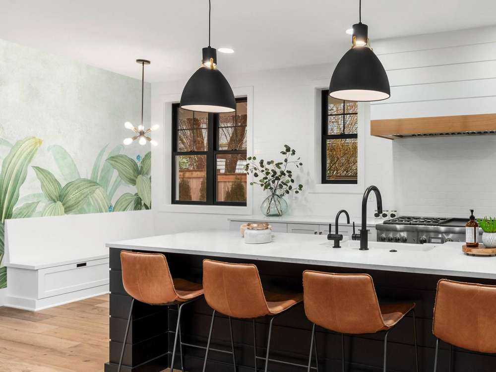 Motley grass with flowers