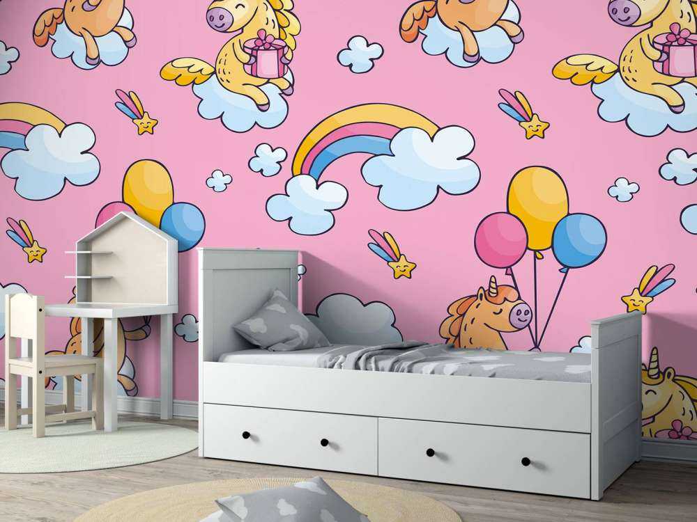 Unicorns with balloons
