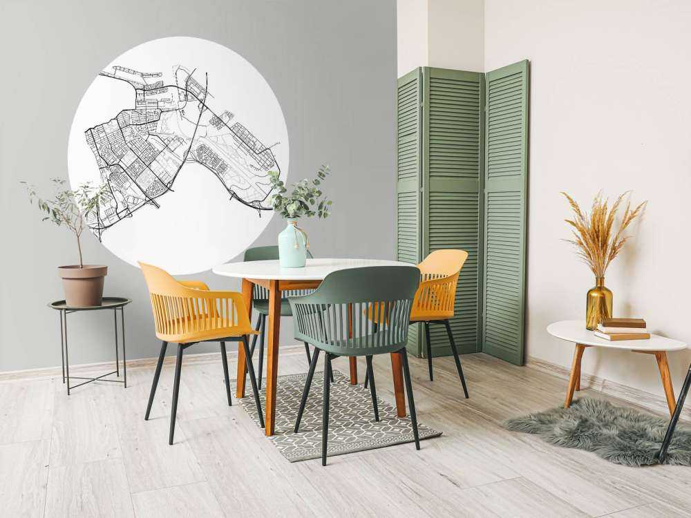 Map Amsterdam east, white