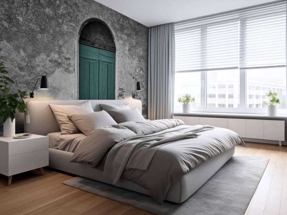 Green door in old wall