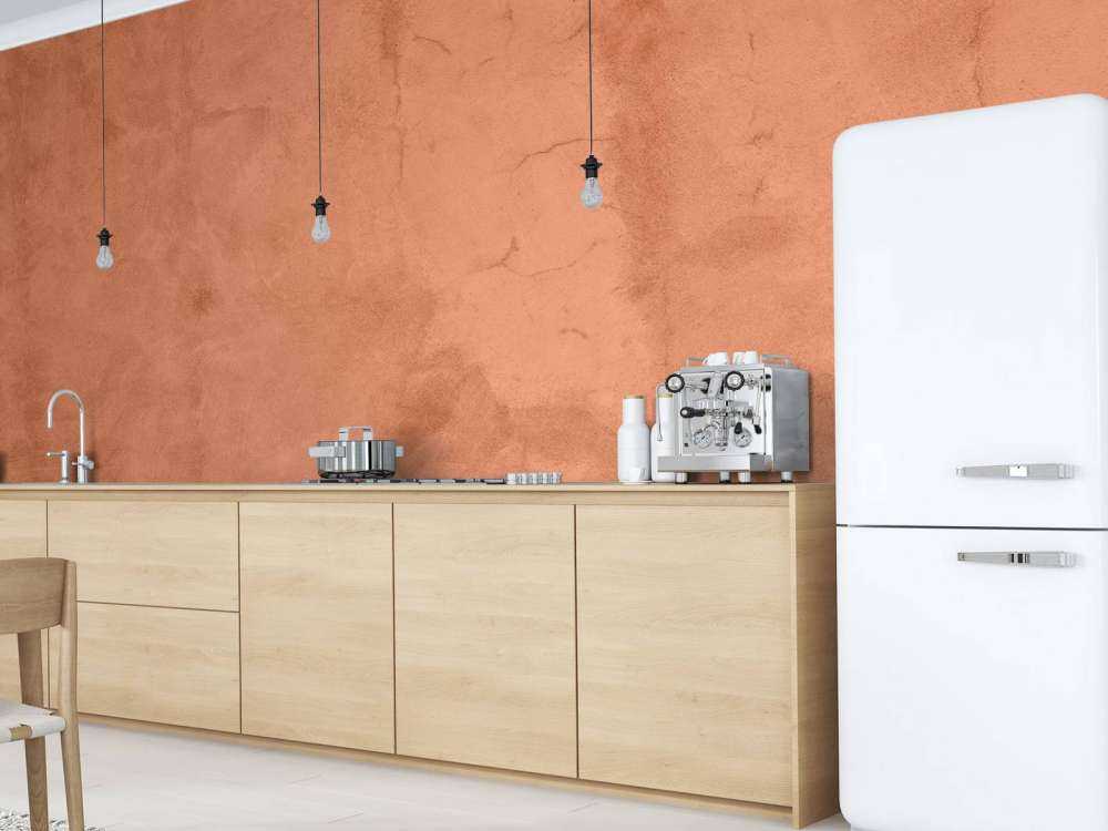 Concrete with terracotta colour