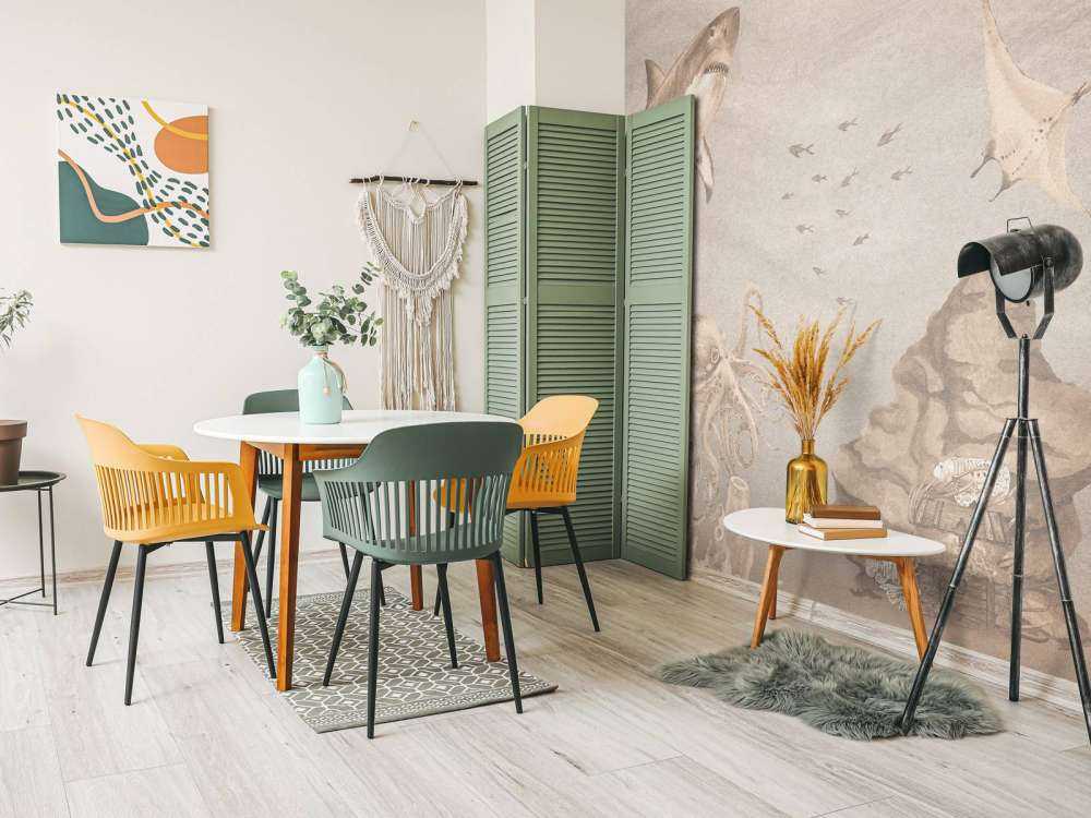 Underwater world with sharks