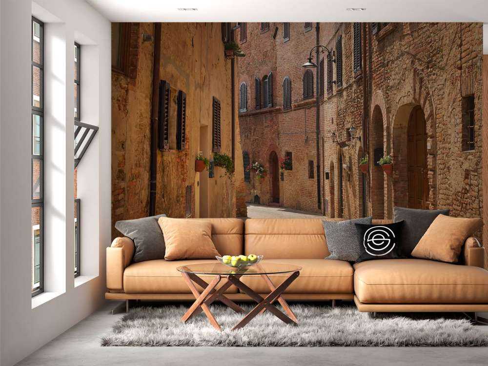 Classic street with flowers