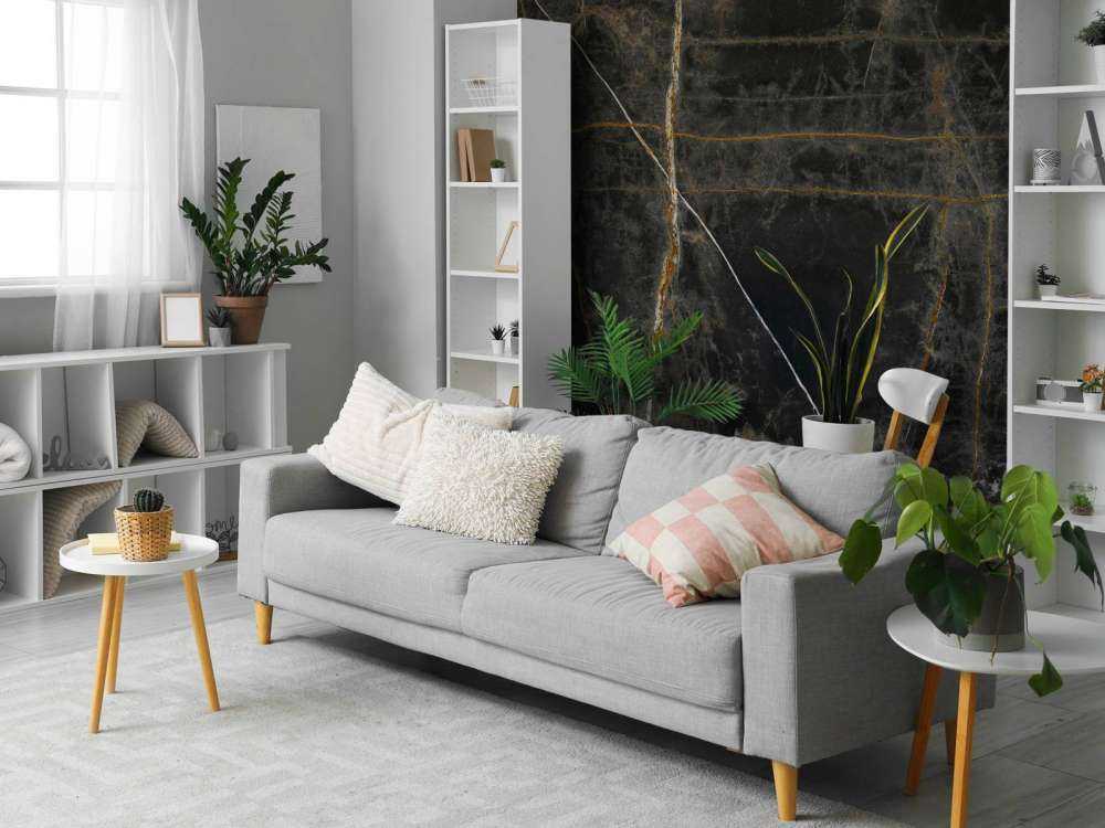 Black marble with copper tones