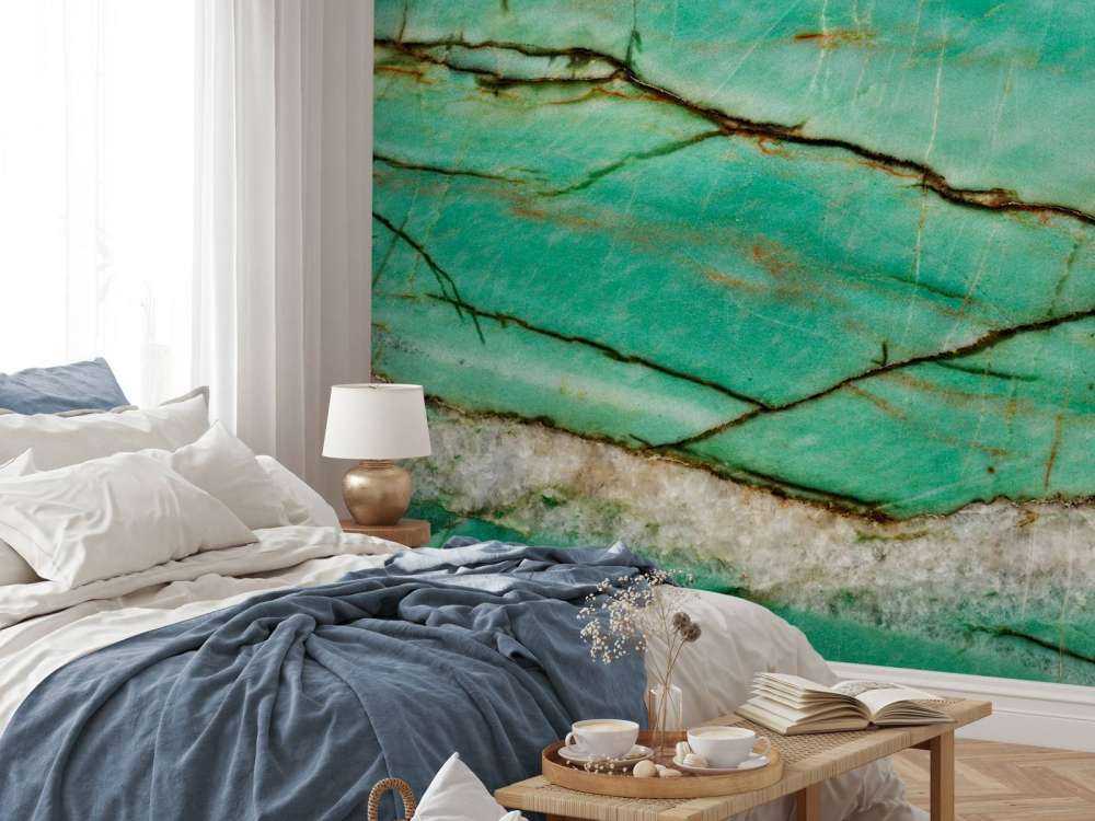 Close-up green marble