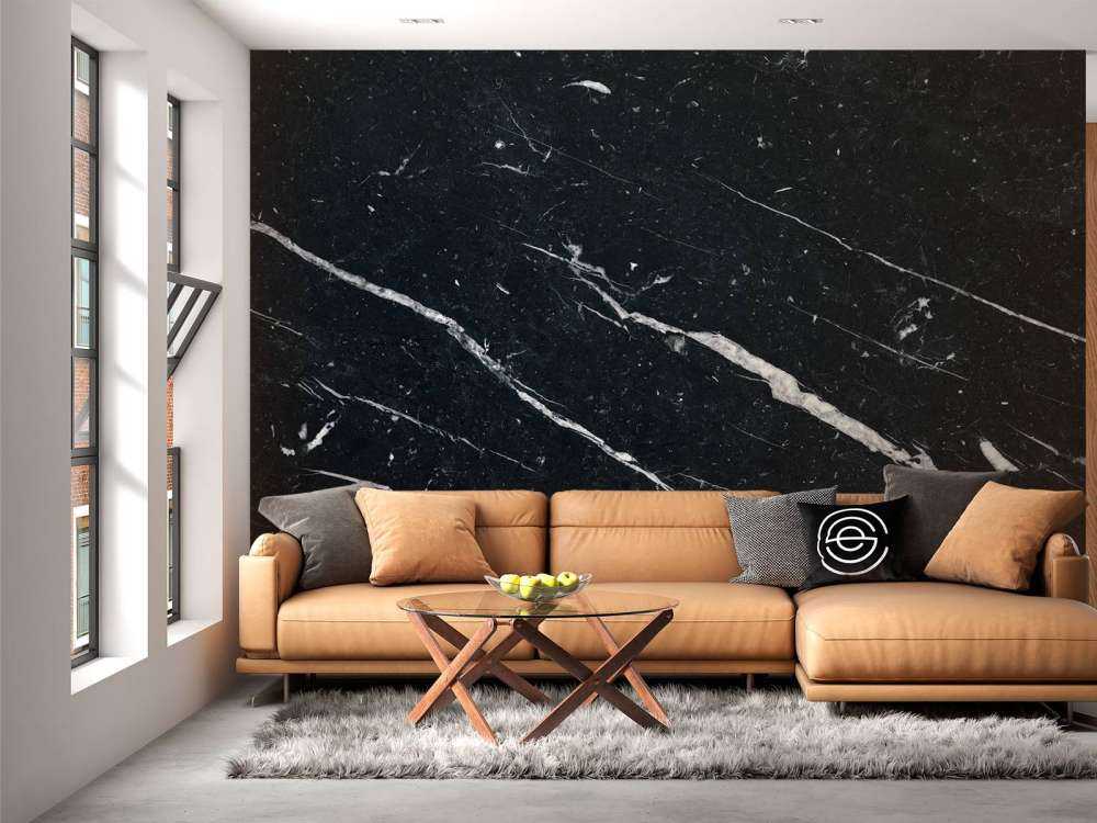 Dark marble with white veins