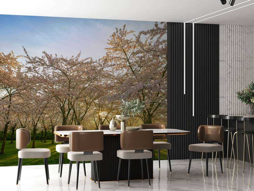 Flowering blossom trees