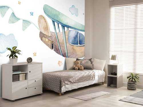 Watercolor airplane