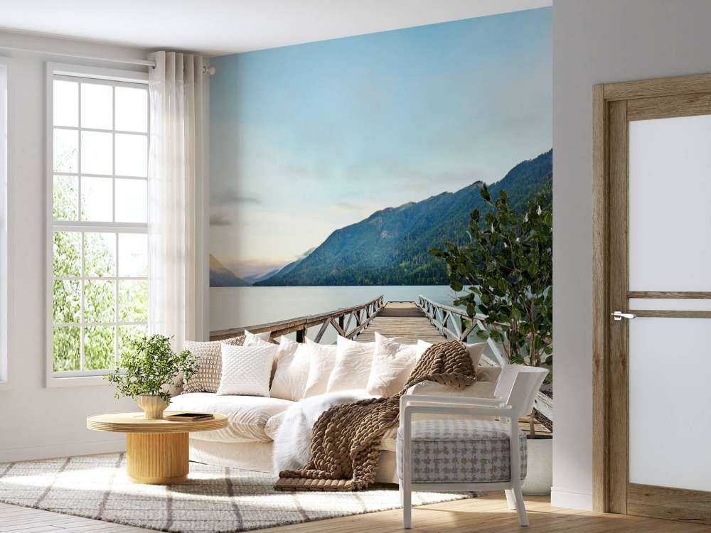 Long wooden scaffolding in more