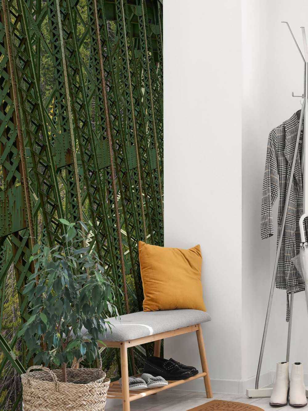 Steel structure old railway bridge