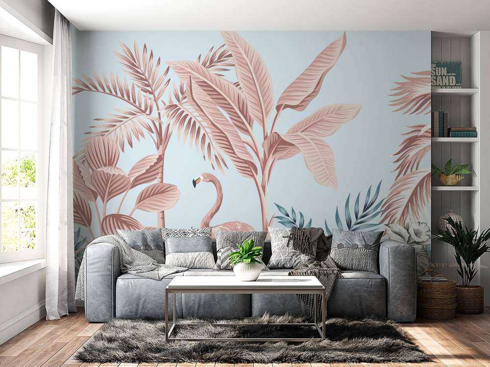 Pink tropical jungle