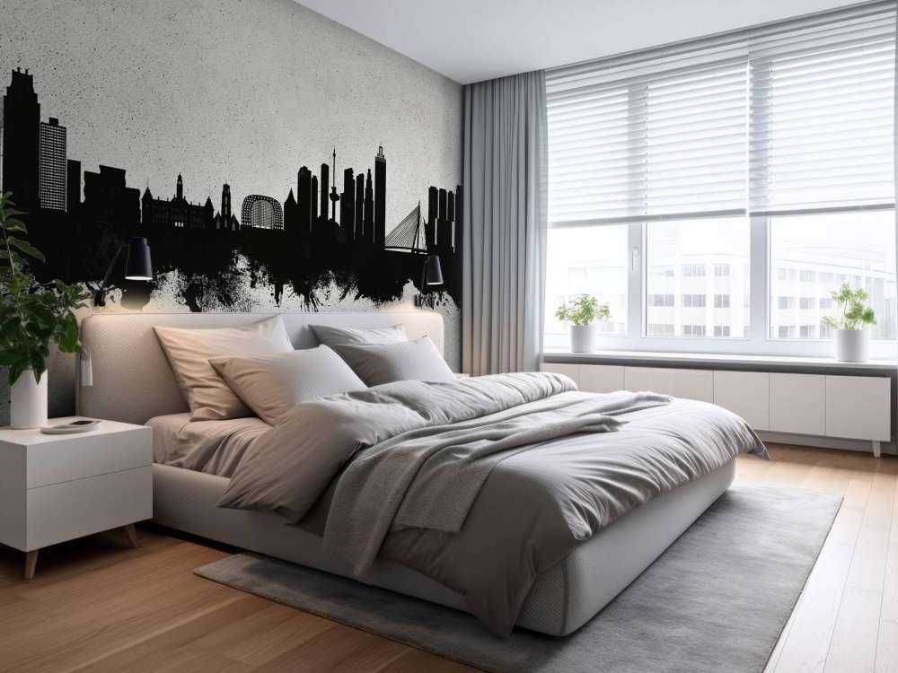 Watercolor skyline, Rotterdam