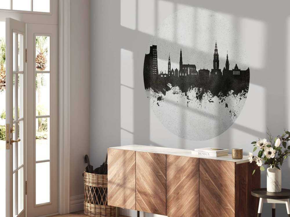 Watercolor skyline, Groningen