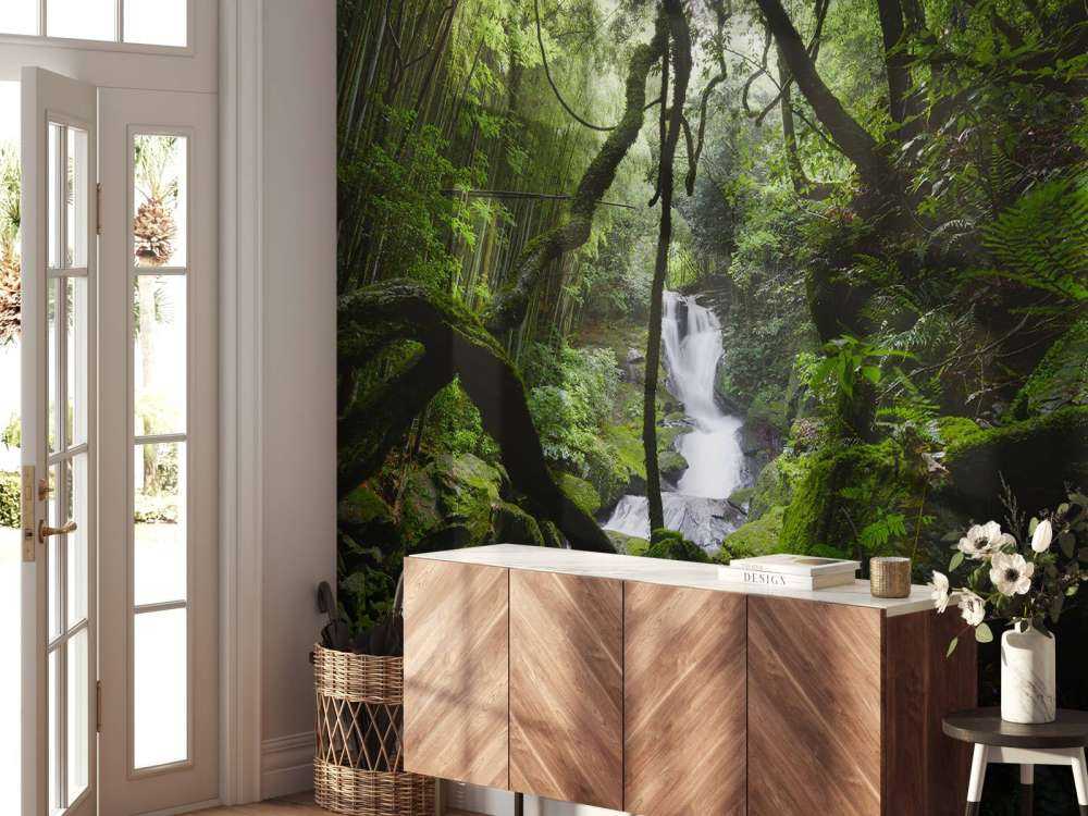 Waterfall surrounded by trees