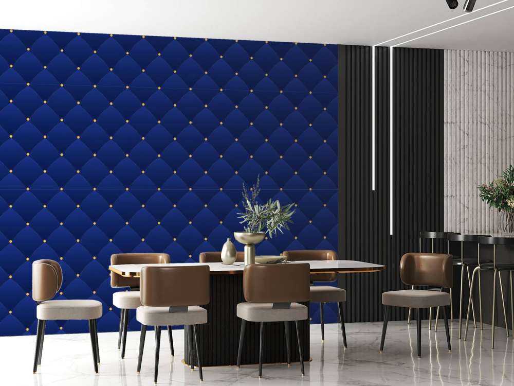 Dark blue chesterfield pattern