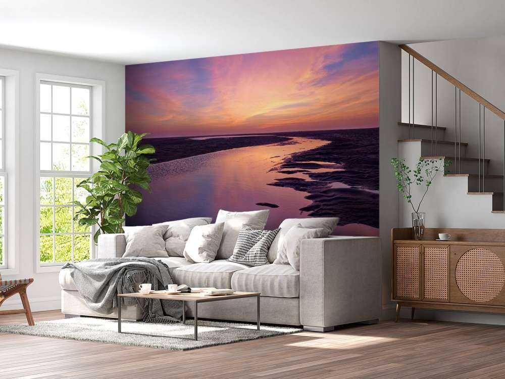 Sunset with purple air