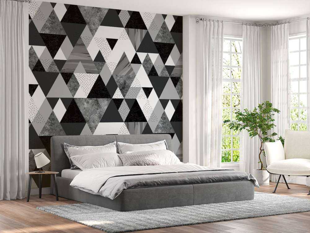 Black and white tile pattern