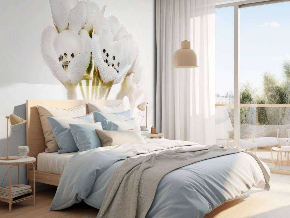 Pear blossom close-up