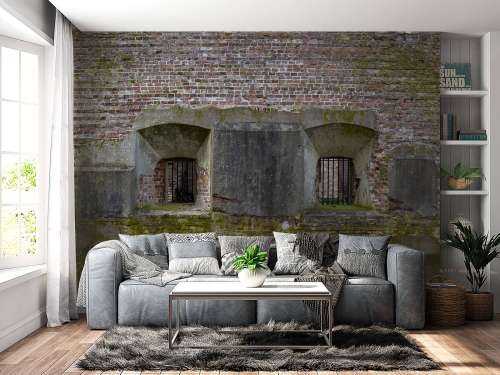 Weathered wall with 2 niches