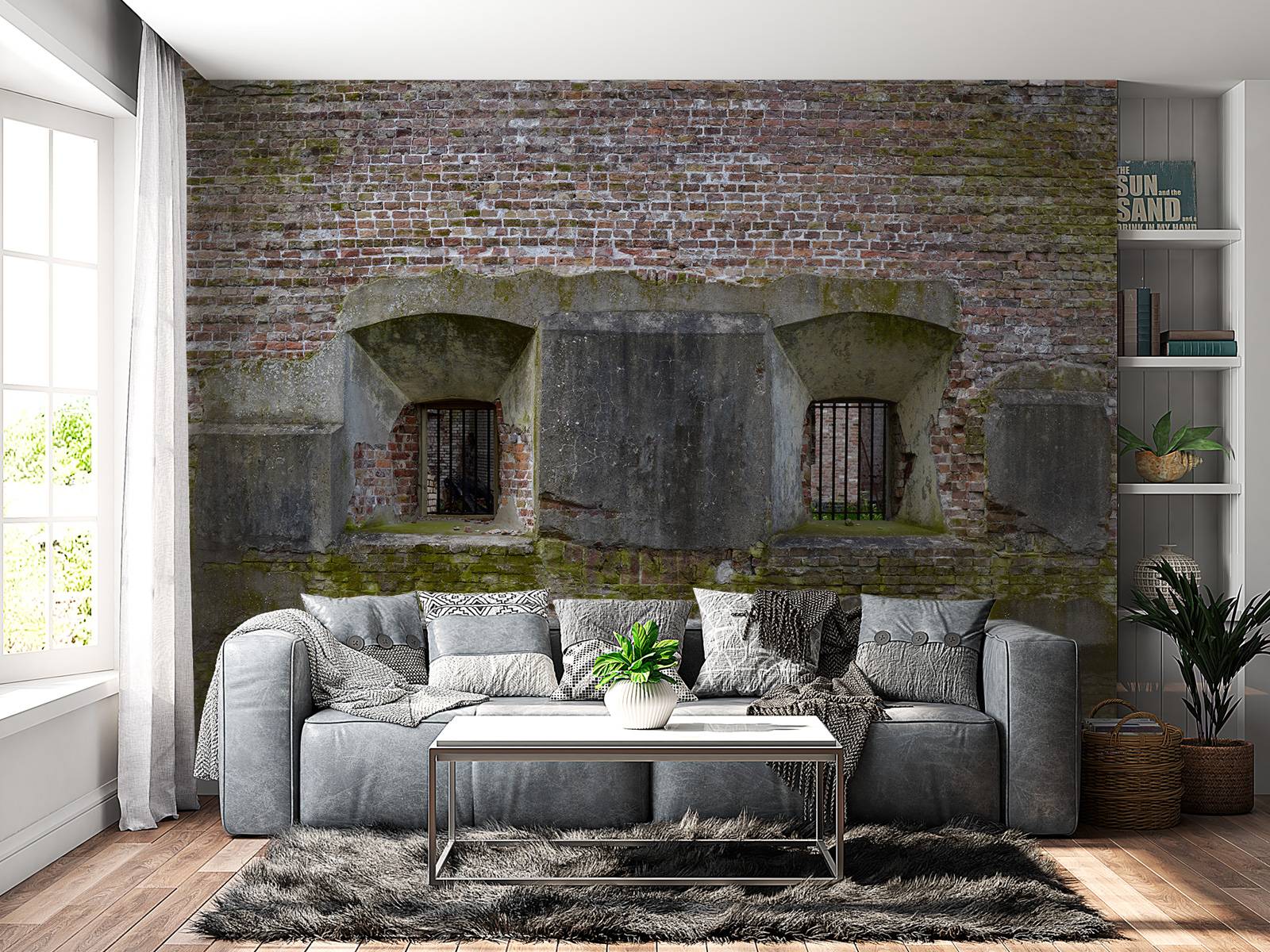 Weathered wall with 2 niches