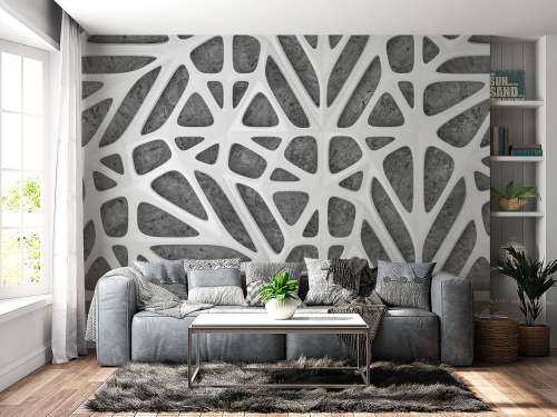 White pattern on concrete