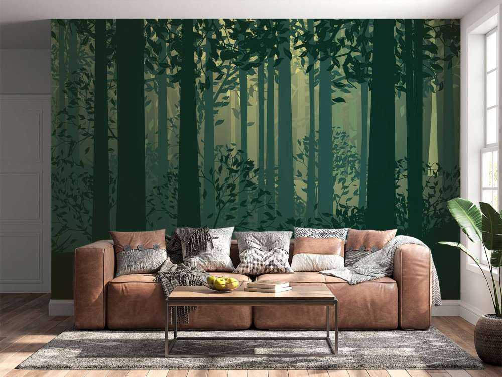 Abstract forest landscape