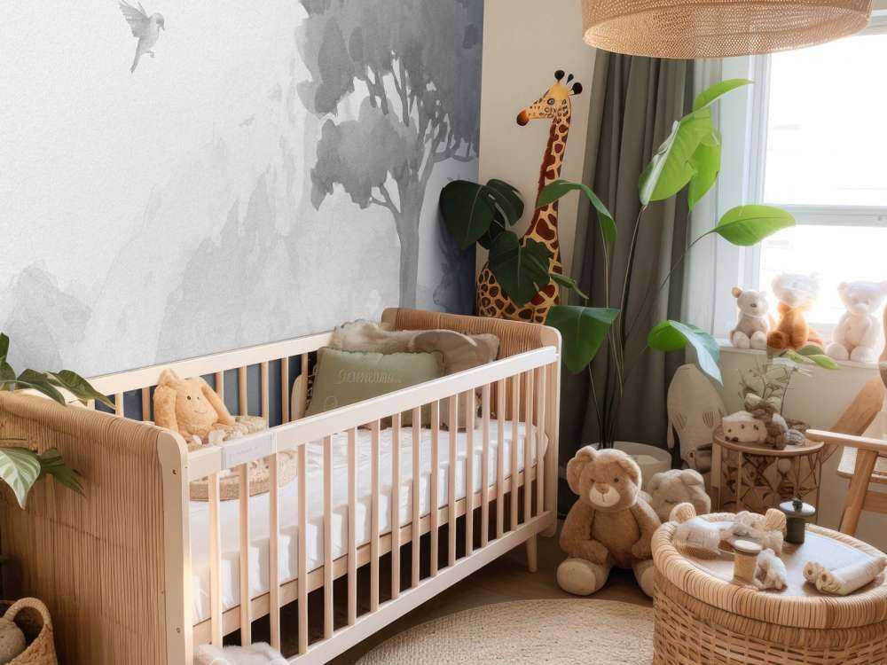 Forest animals in black and white