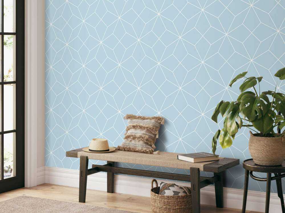 Light blue geometric lines