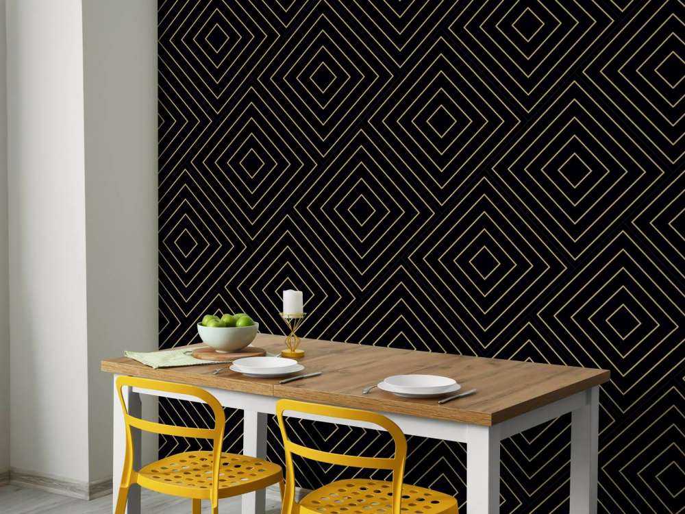 Chevron pattern, black