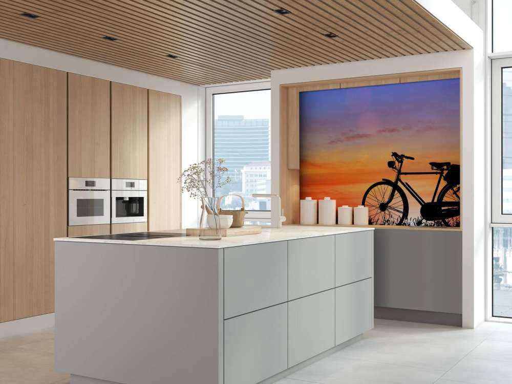 Vintage bike at sunset