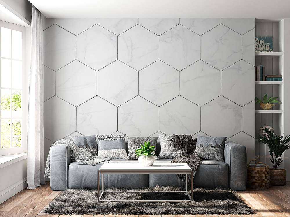 Marble hexagons