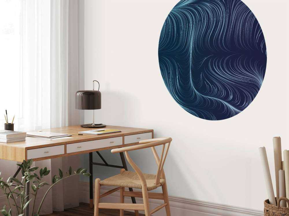 Blue illuminated lines