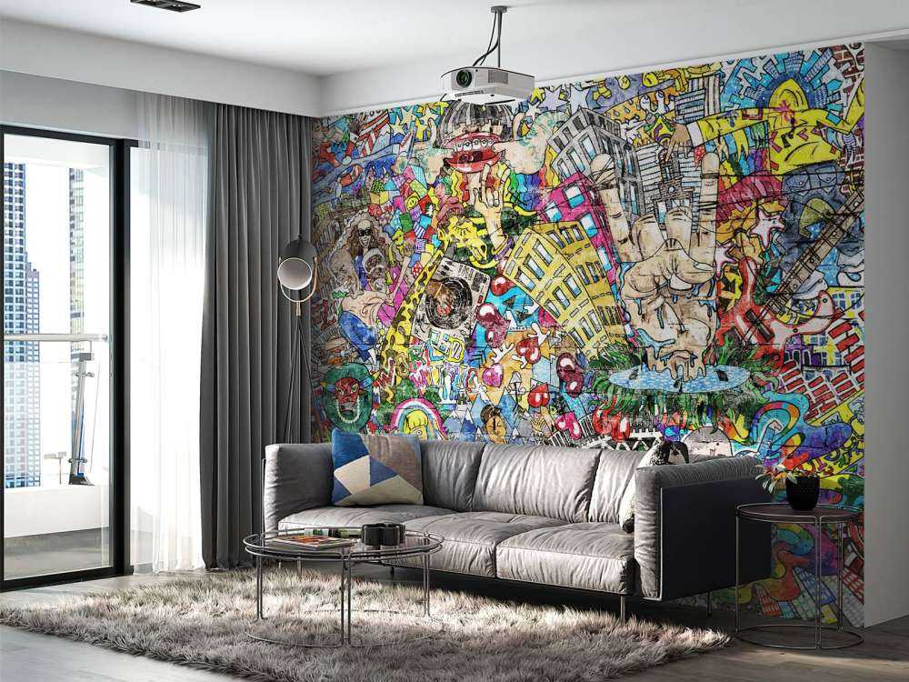 Graffiti hustle and bustle