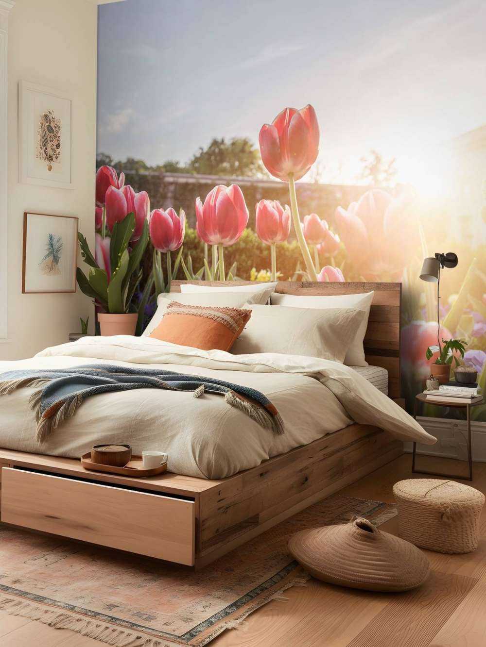 Flowers with sunlight