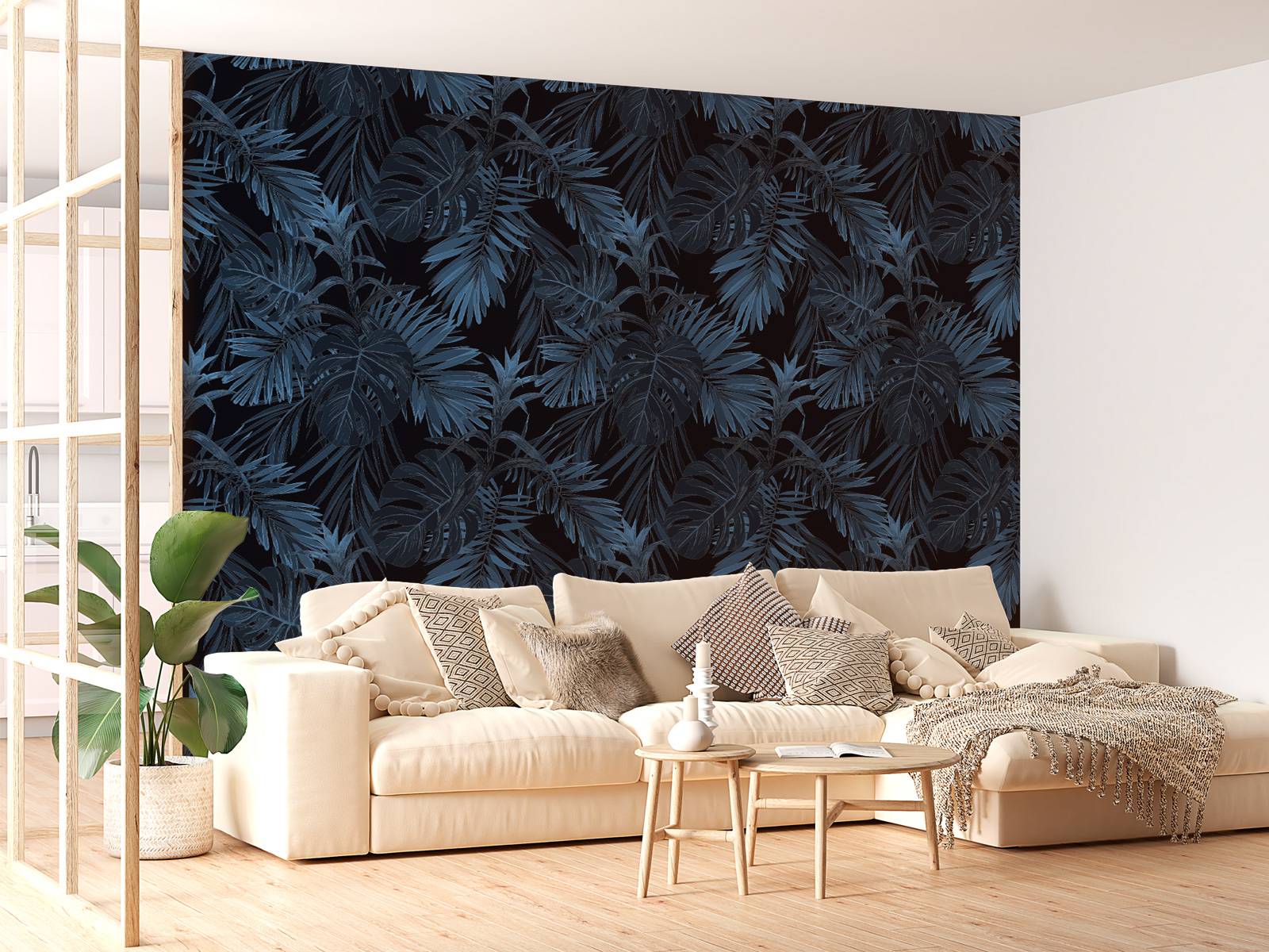 Blue tropical leaves