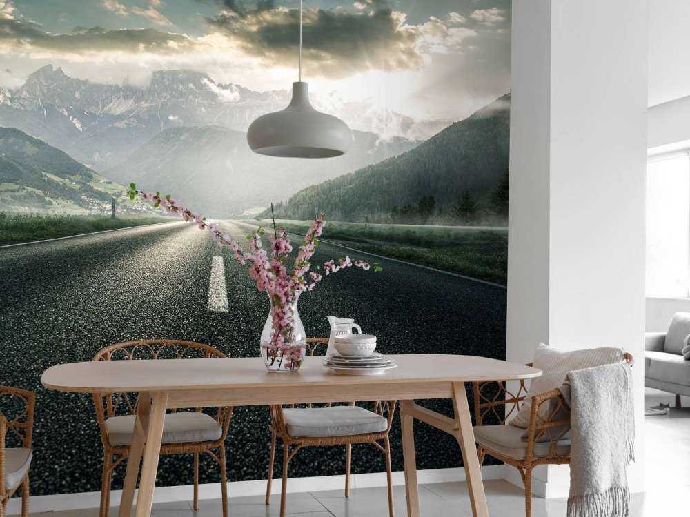 Road in mountainous landscape