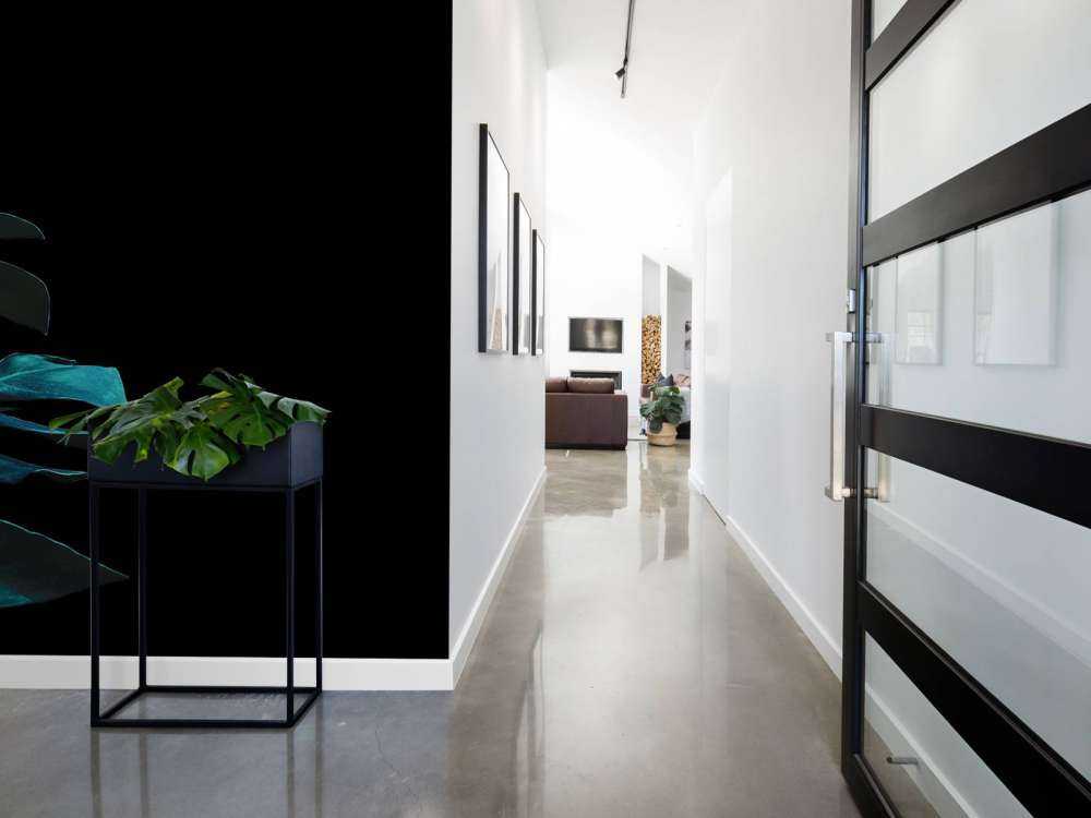 Tropical leaves on black background