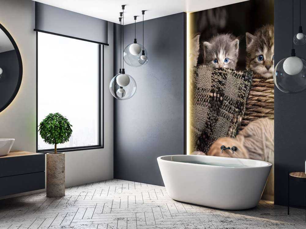 Three kittens in a basket