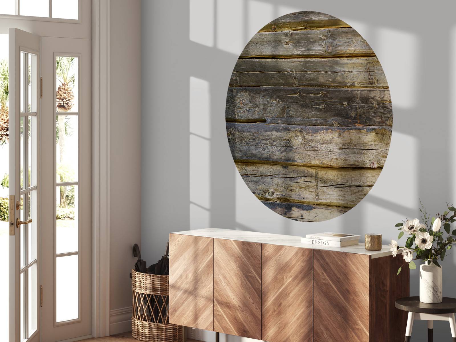 Burnt blue wood