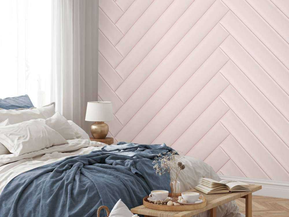 Pink herringbone