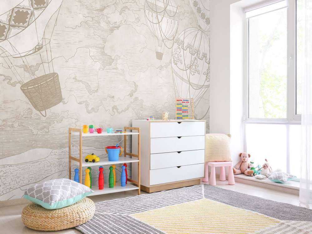 Hot air balloons over the city