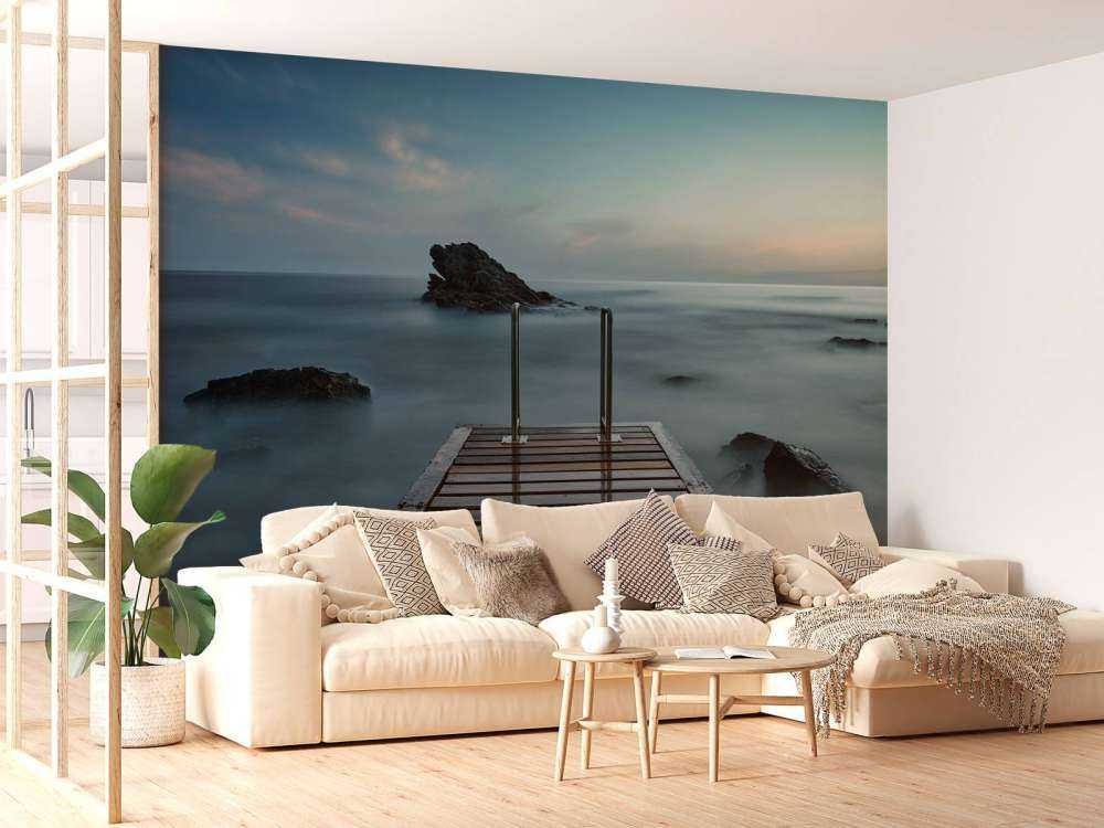 Wooden jetty at the coast