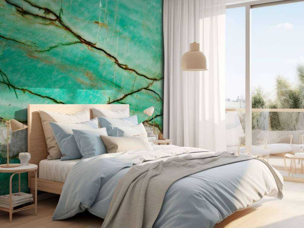 Close-up green marble